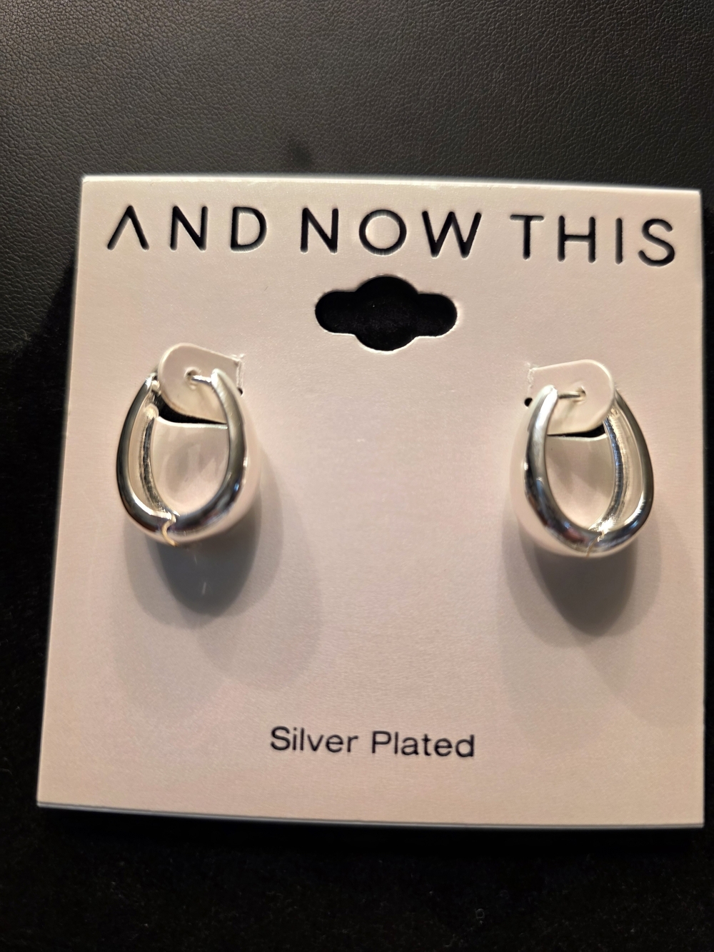#388 And Now This Silver Plated Twisted Hoop Earrings - Silver